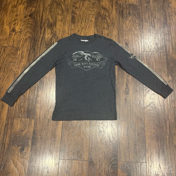 Wrangler Dark Gray Graphic Tee - Picture 1 of 4